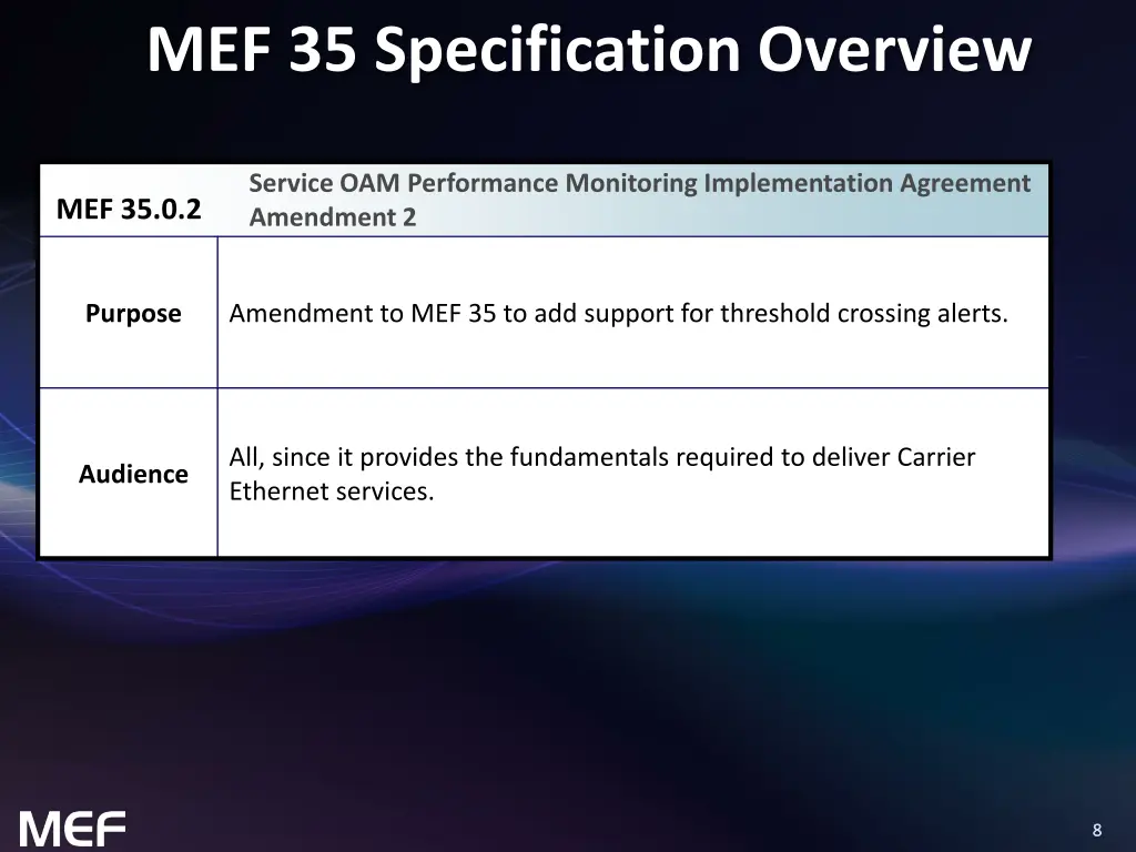 mef 35 specification overview 2