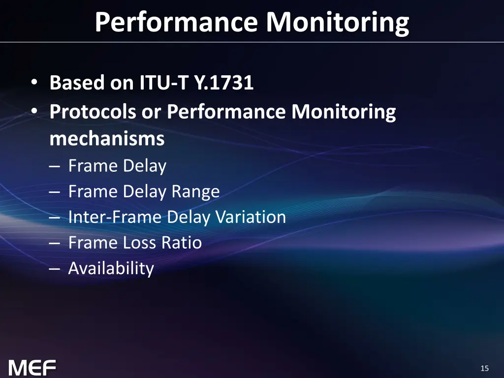 performance monitoring
