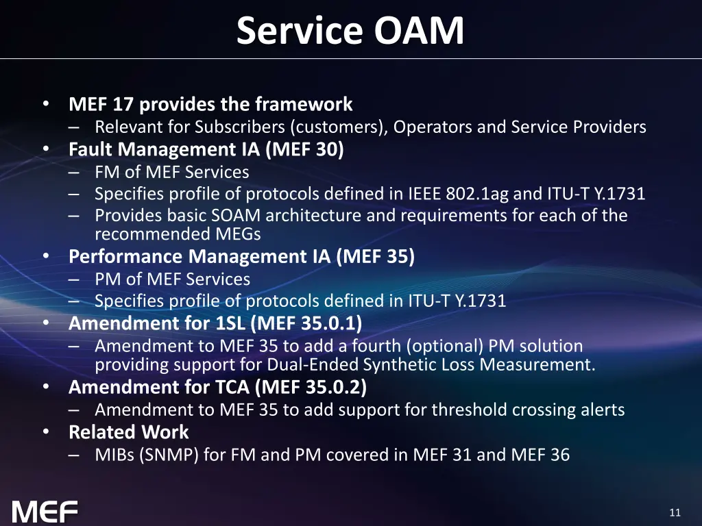service oam