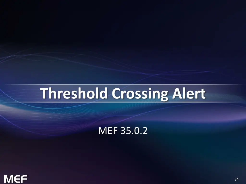 threshold crossing alert