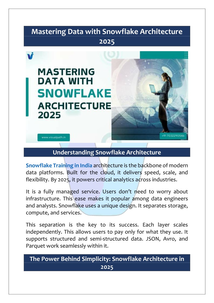 mastering data with snowflake architecture 2025