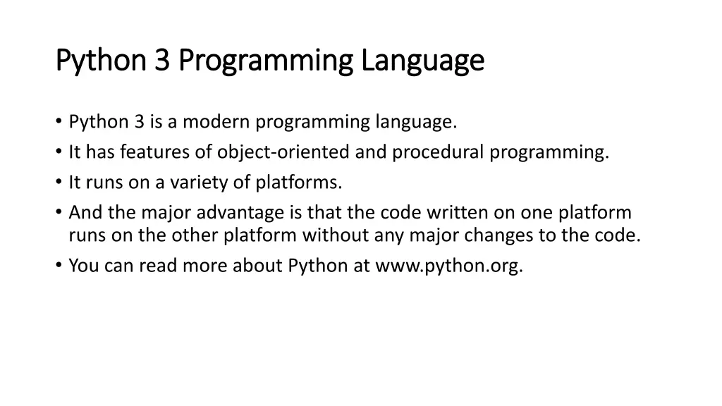 python 3 programming language python