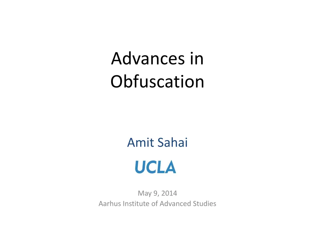 advances in obfuscation