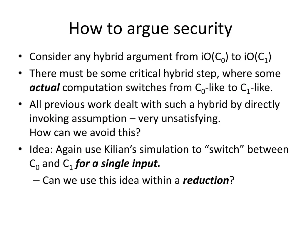 how to argue security