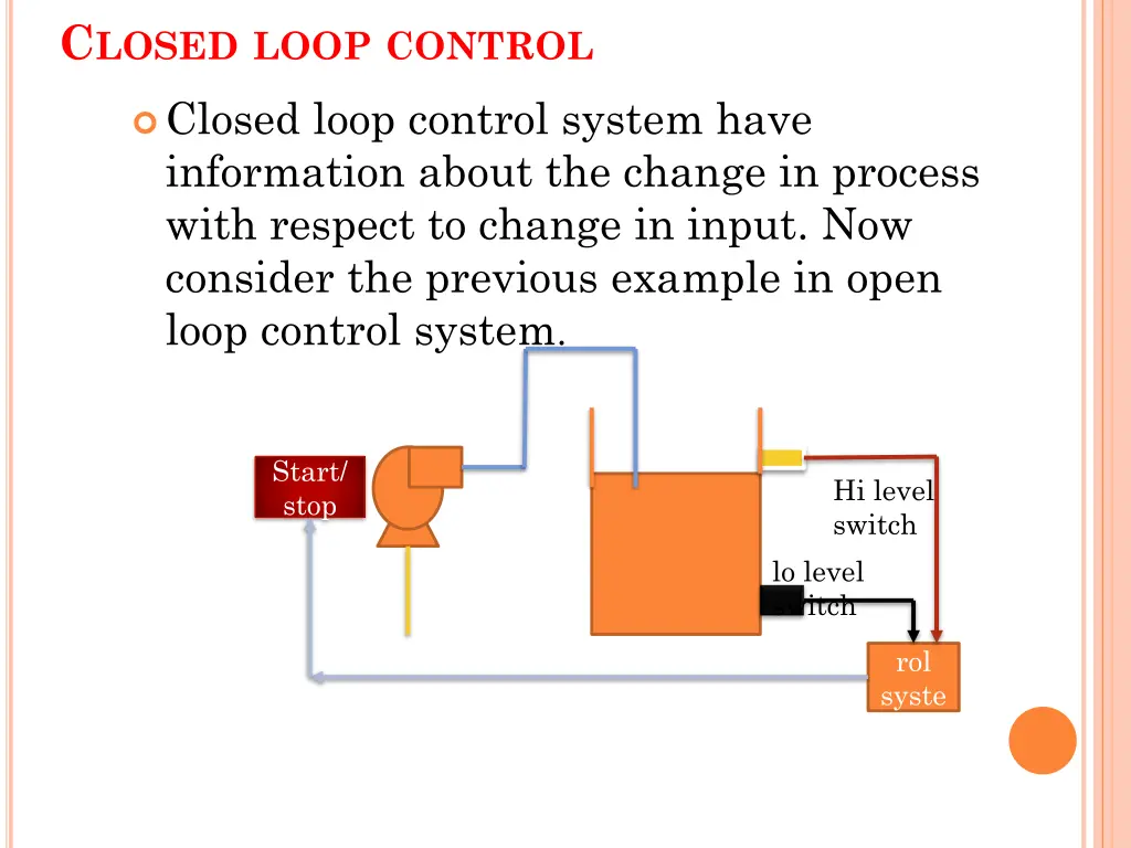 c losed loop control