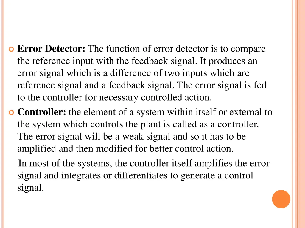 error detector the function of error detector