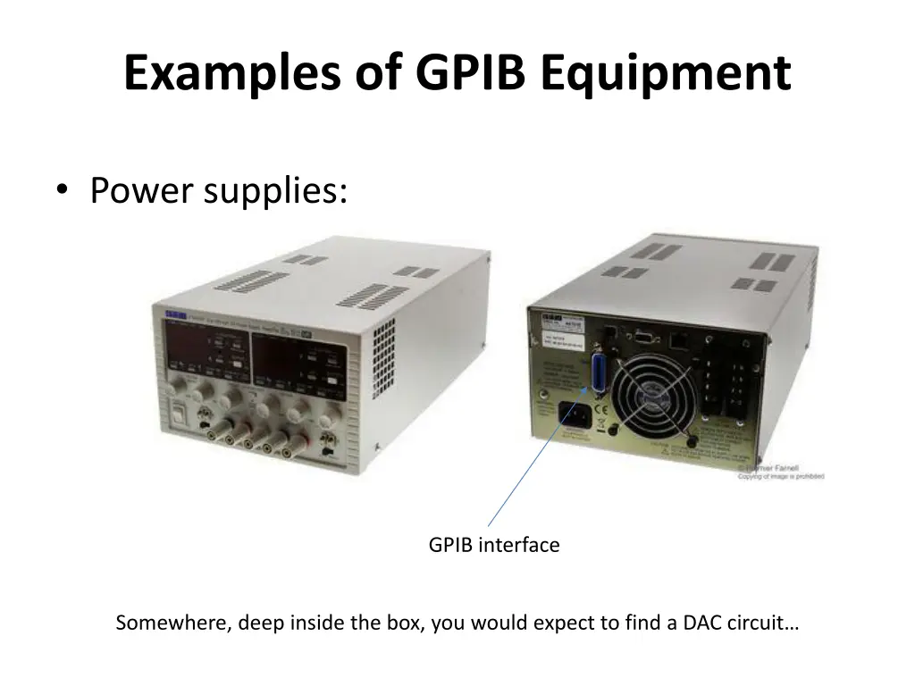 examples of gpib equipment