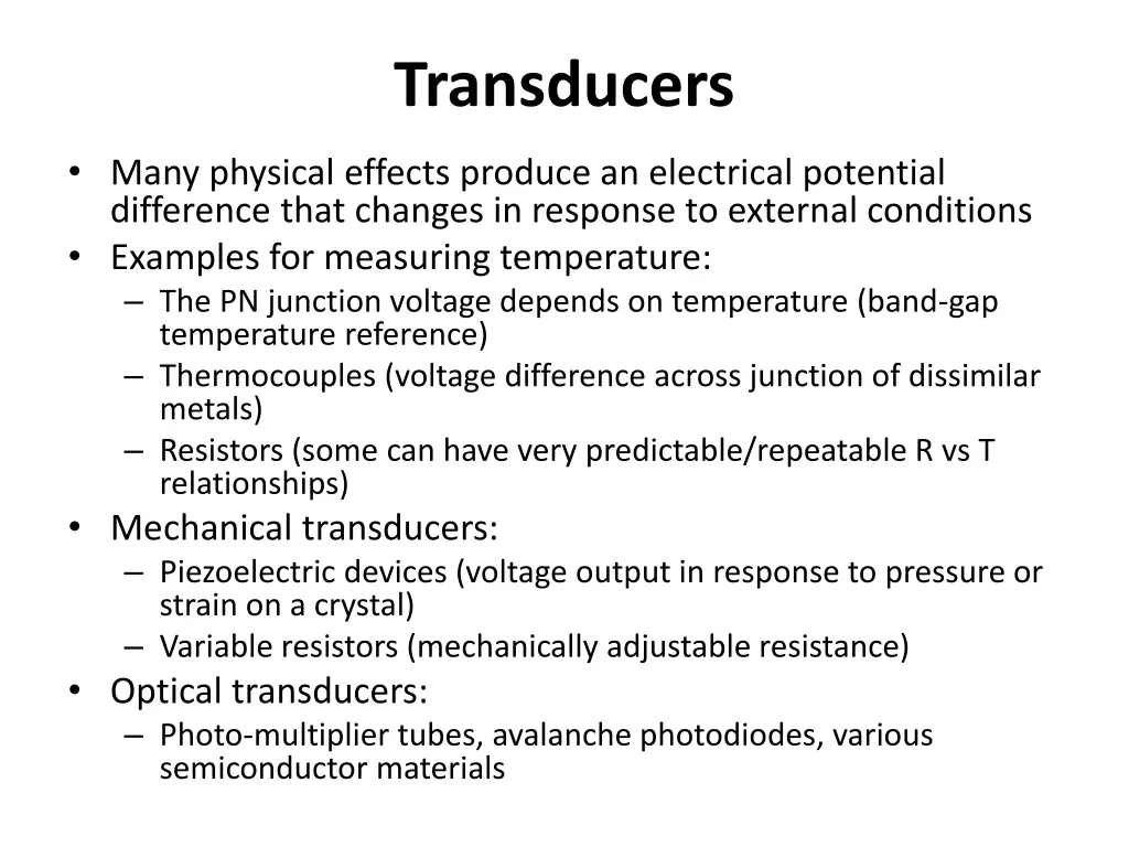transducers