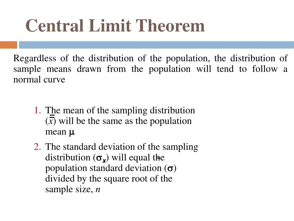 central limit theorem