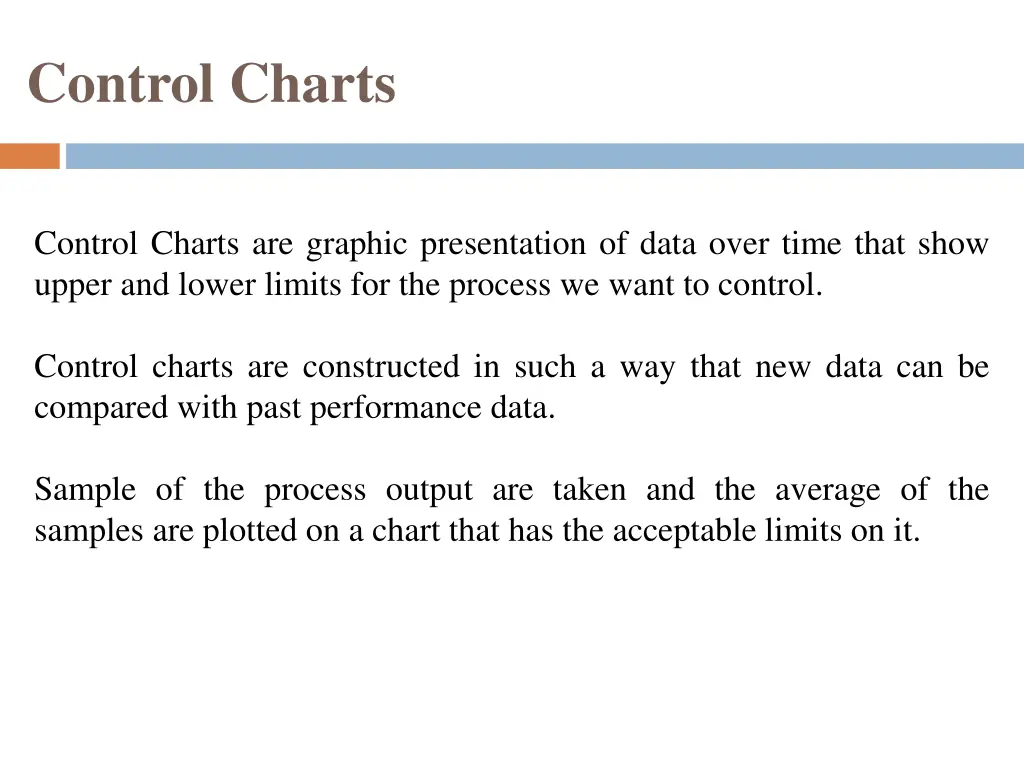 control charts