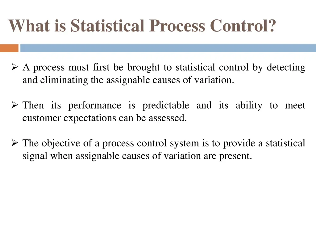 what is statistical process control 4