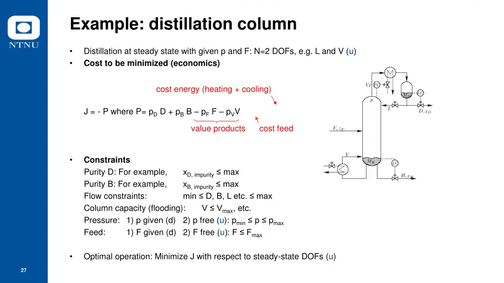 example distillation column