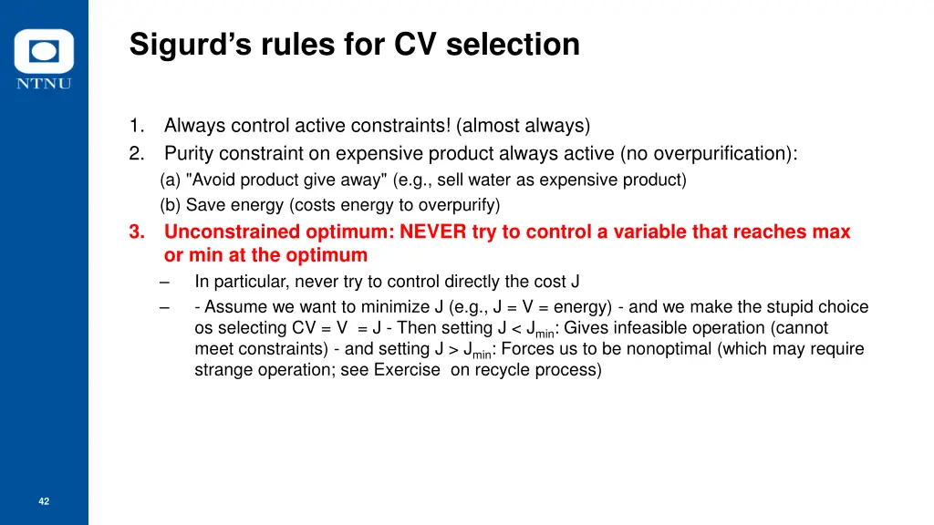sigurd s rules for cv selection