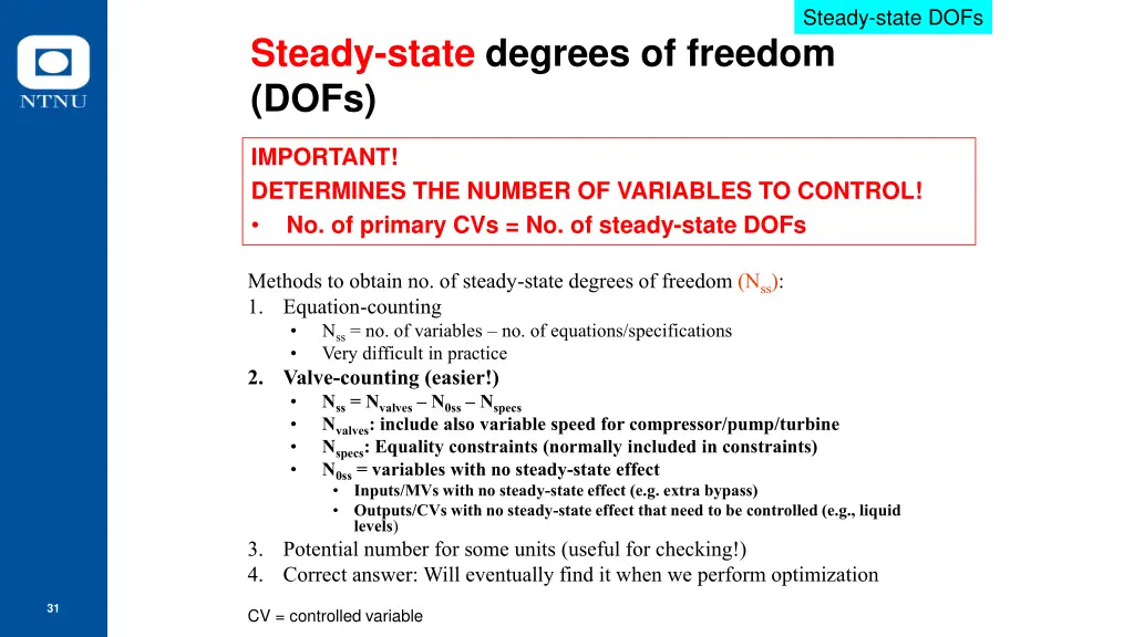 steady state dofs 1