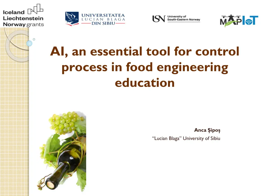 ai an essential tool for control process in food