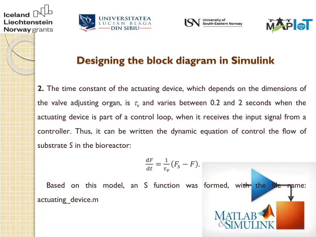 designing the block diagram in simulink 1