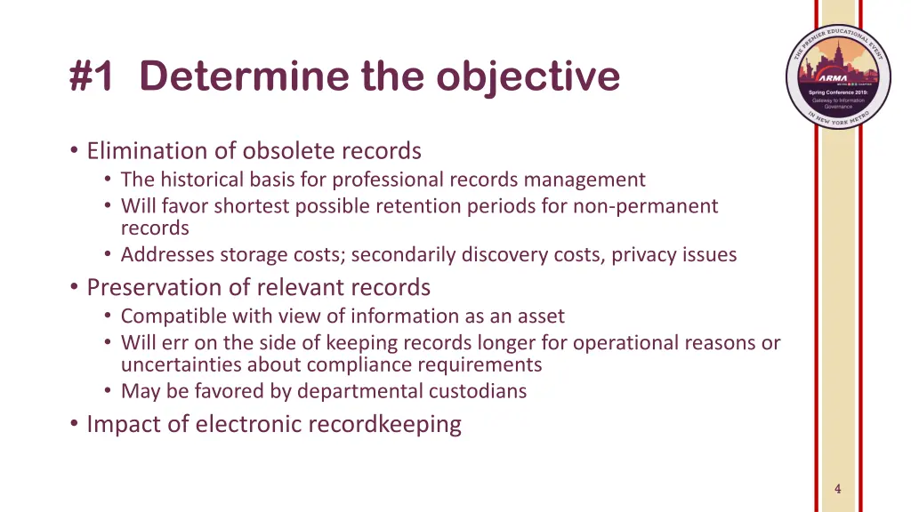 1 determine the objective