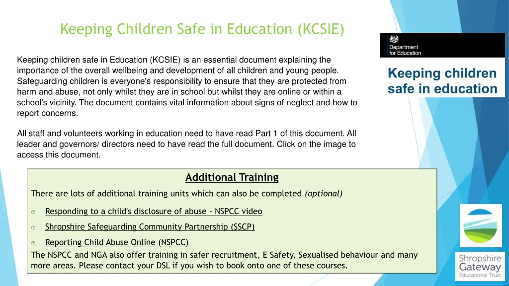 keeping children safe in education kcsie