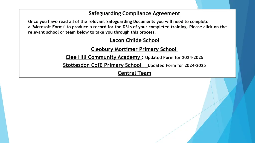 safeguarding compliance agreement