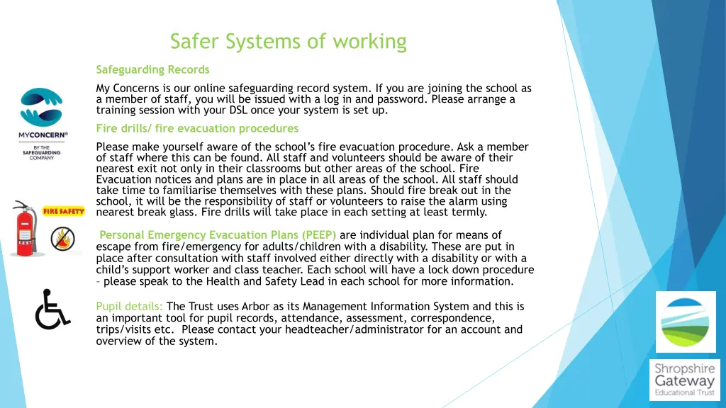 safer systems of working