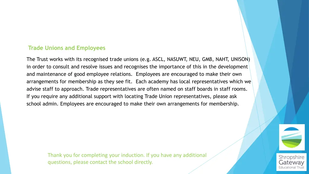 trade unions and employees