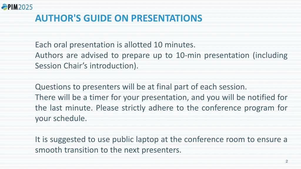 author s guide on presentations