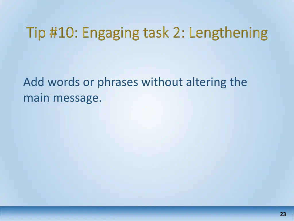 add words or phrases without altering the main