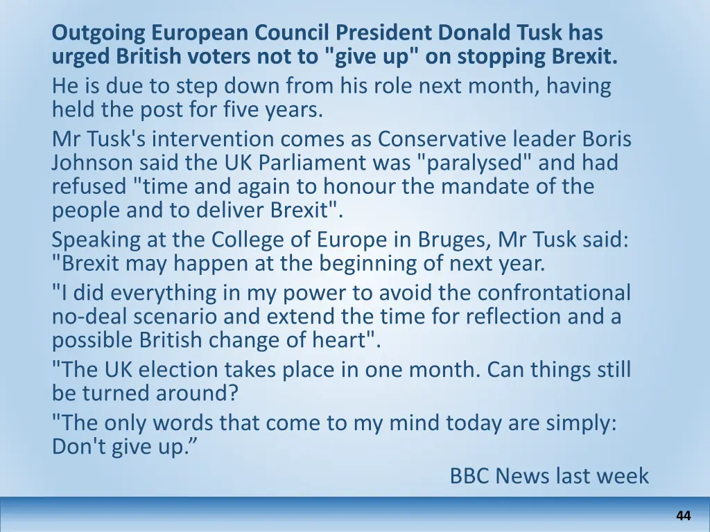outgoing european council president donald tusk