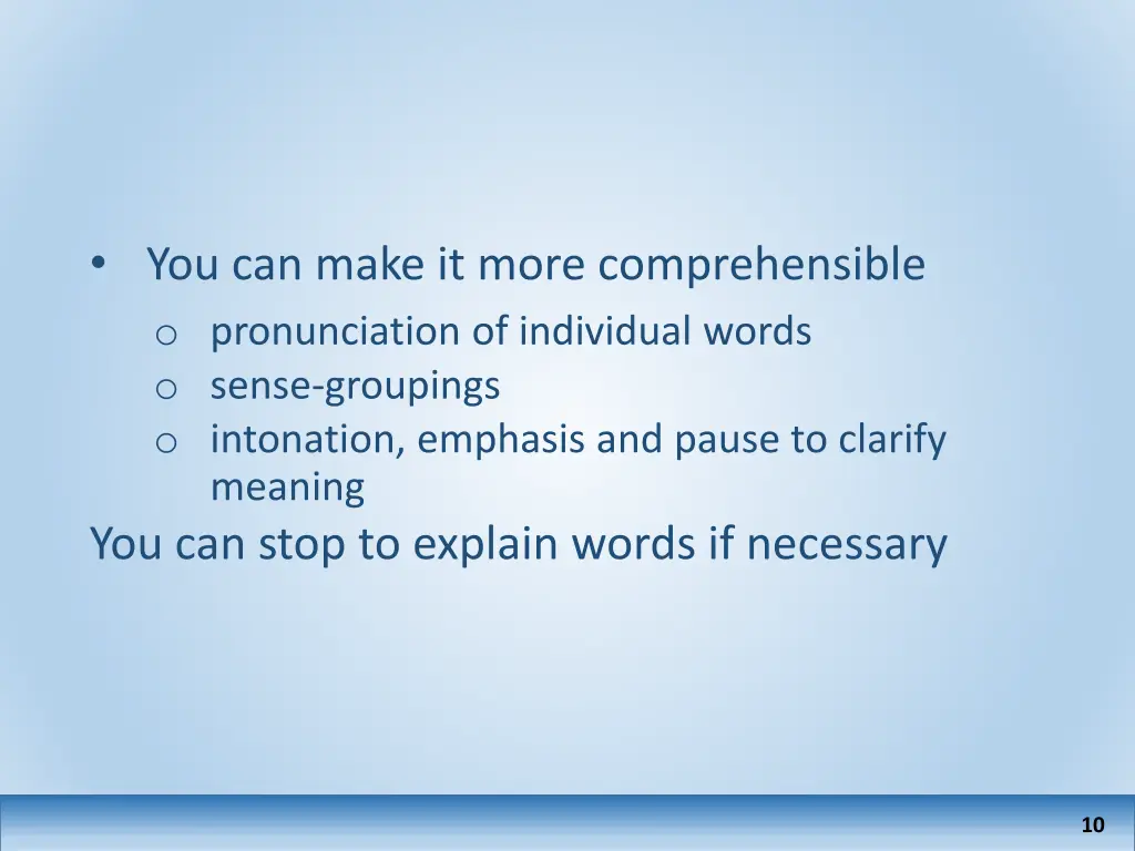 you can make it more comprehensible
