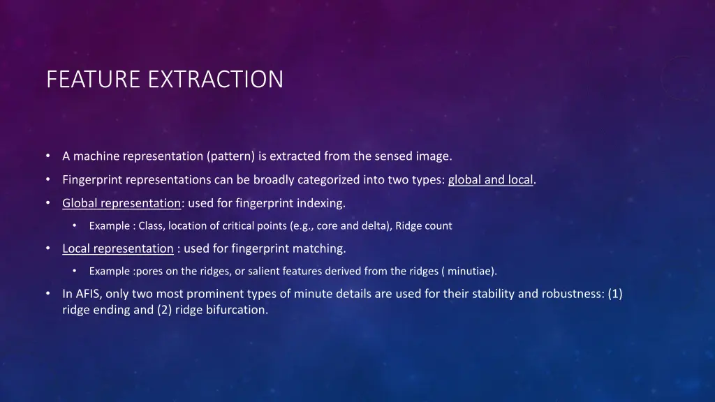 feature extraction