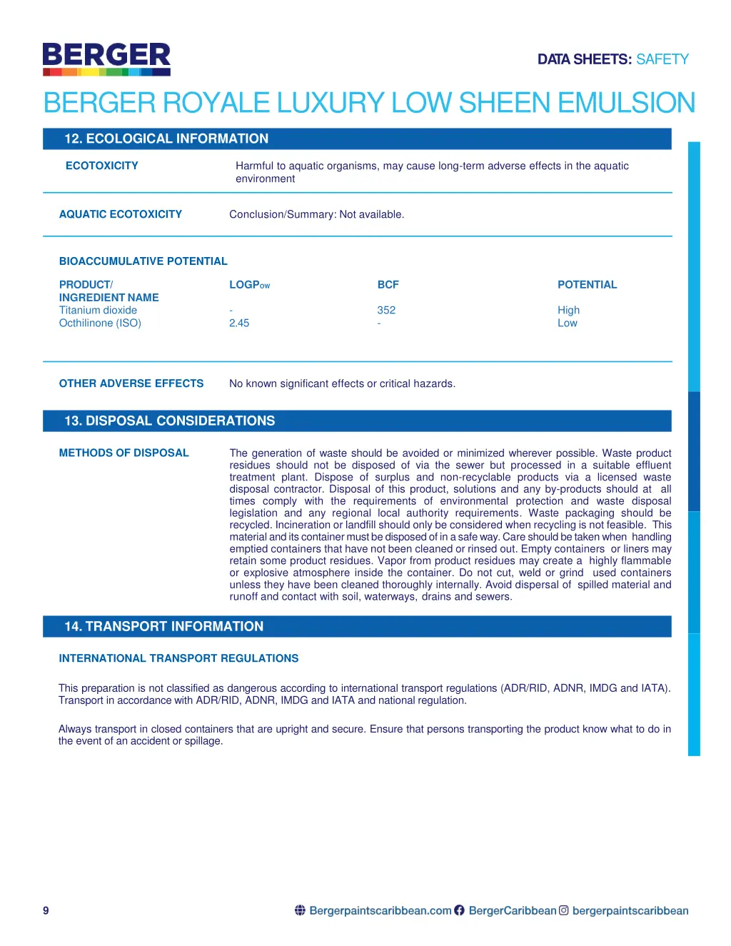 da tasheets safety 7