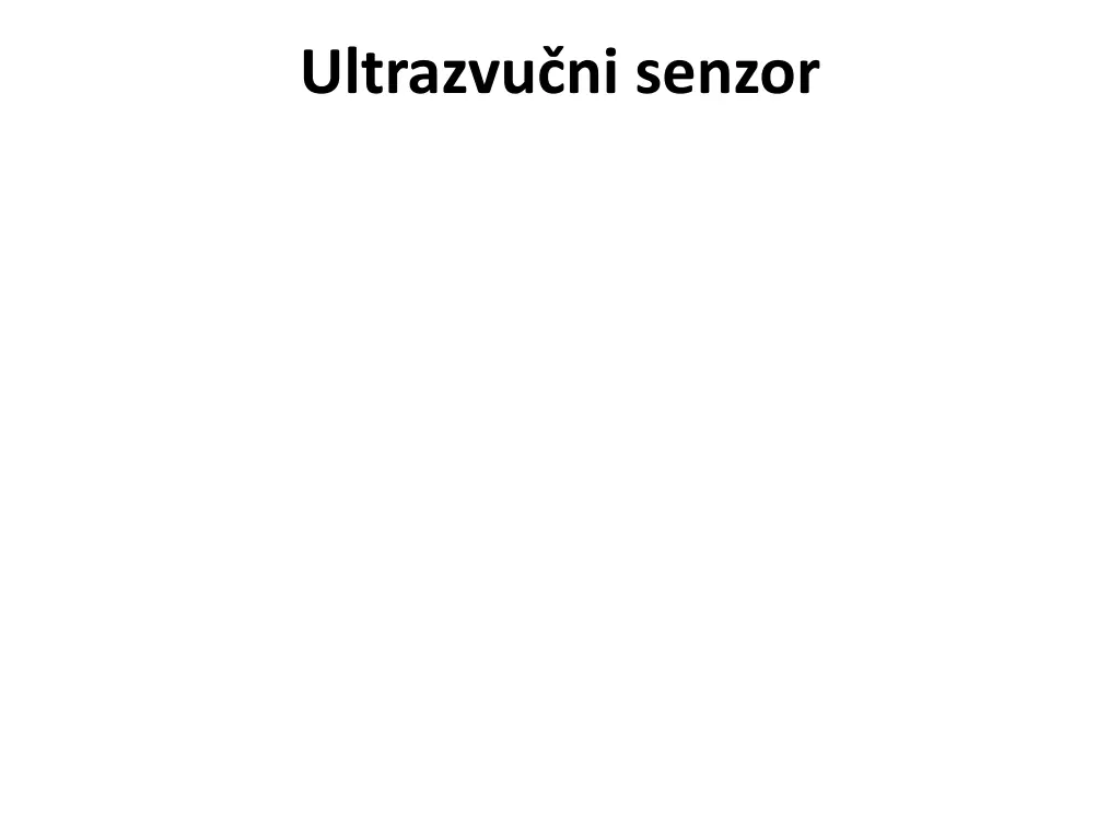 ultrazvu ni senzor