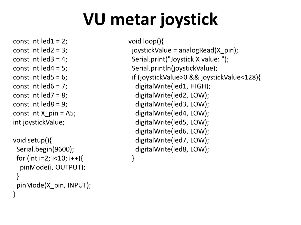 vu metar joystick