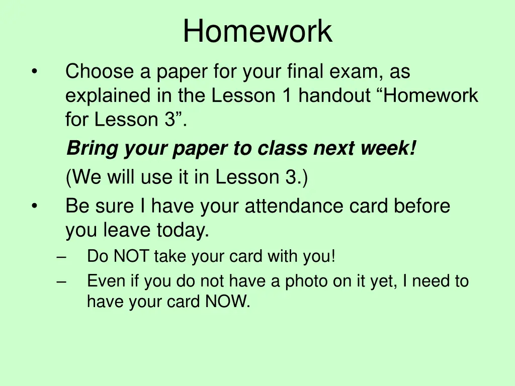 homework