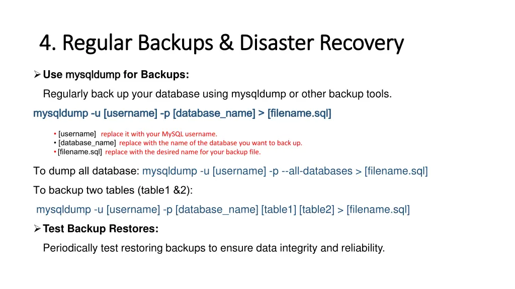 4 regular backups disaster recovery 4 regular