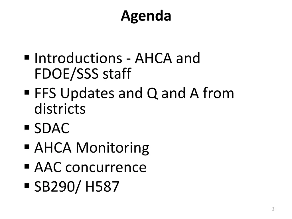 agenda