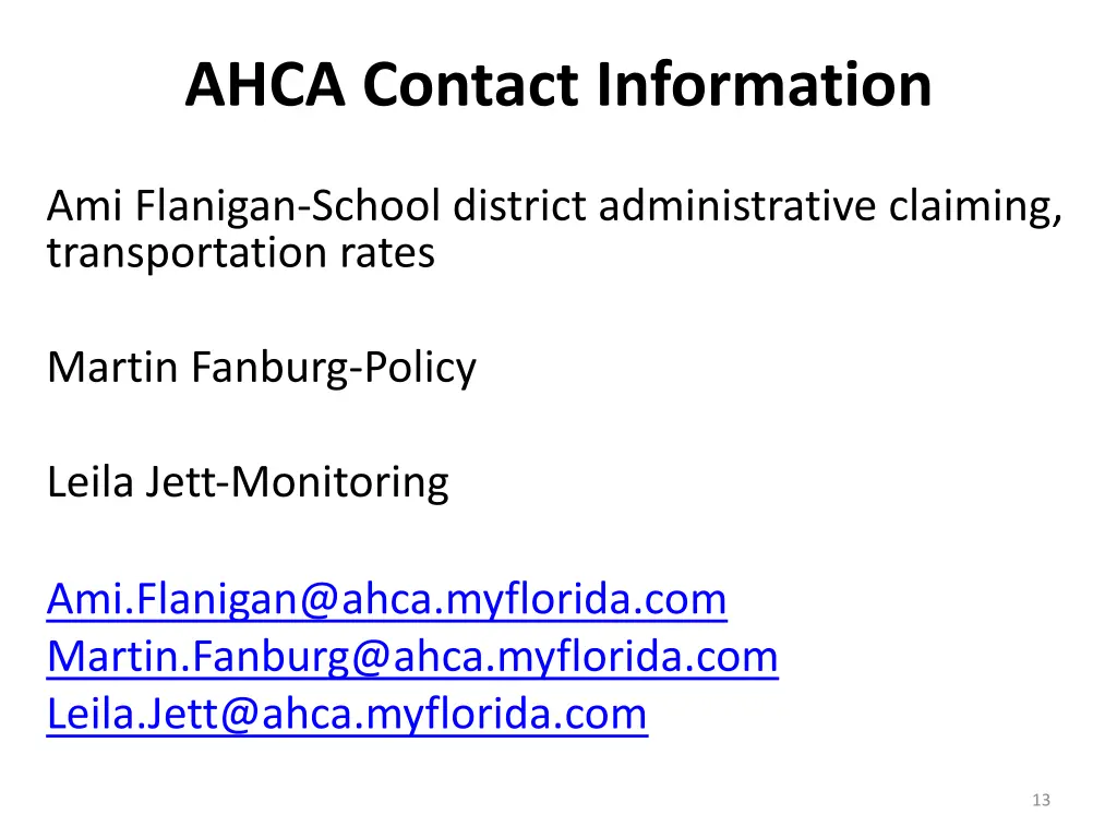 ahca contact information ahca contact information