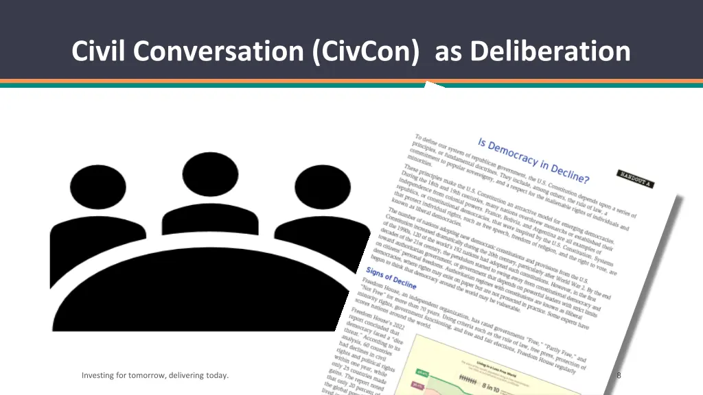 civil conversation civcon as deliberation