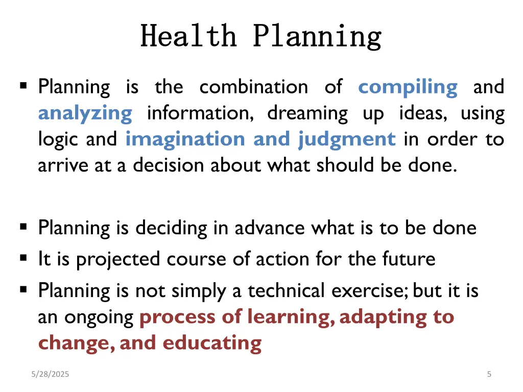 health planning health planning