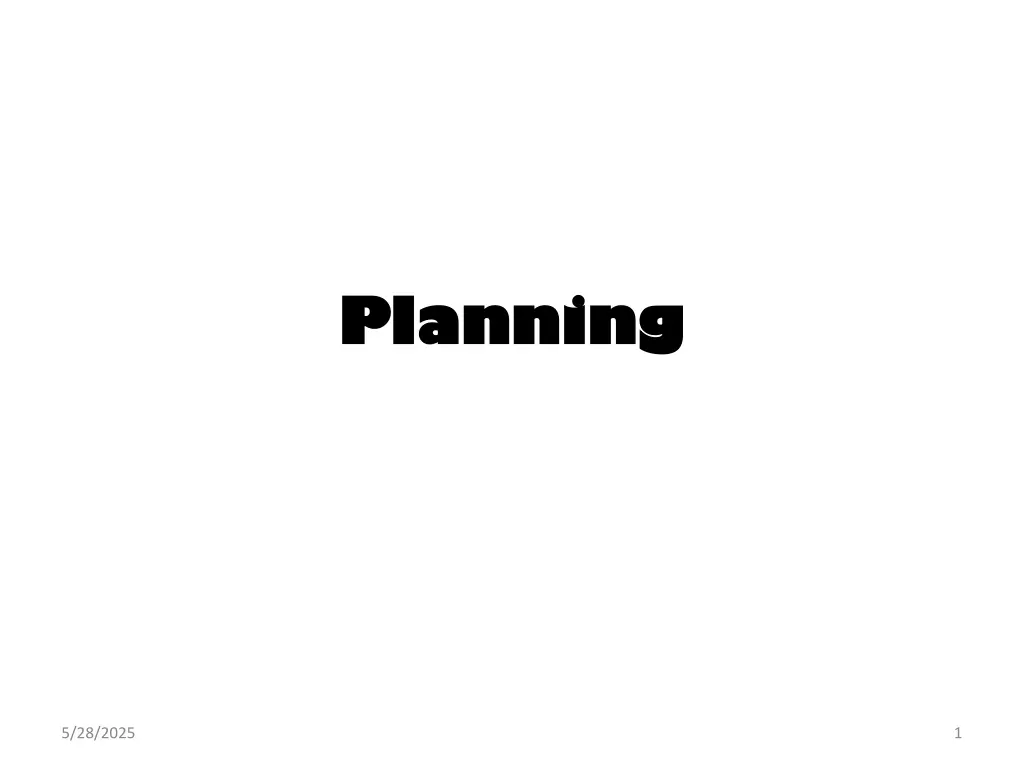 planning planning