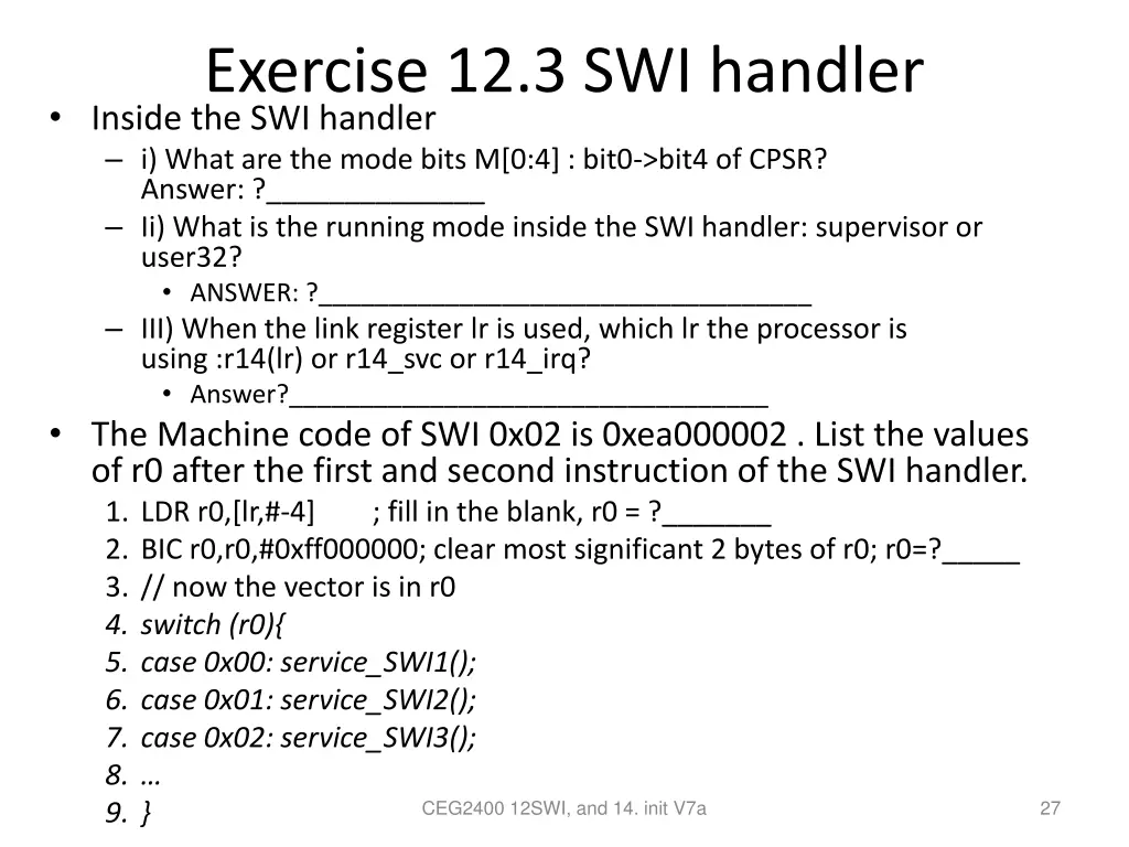 exercise 12 3 swi handler inside the swi handler