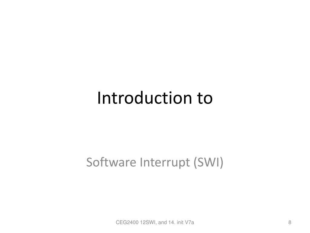 introduction to