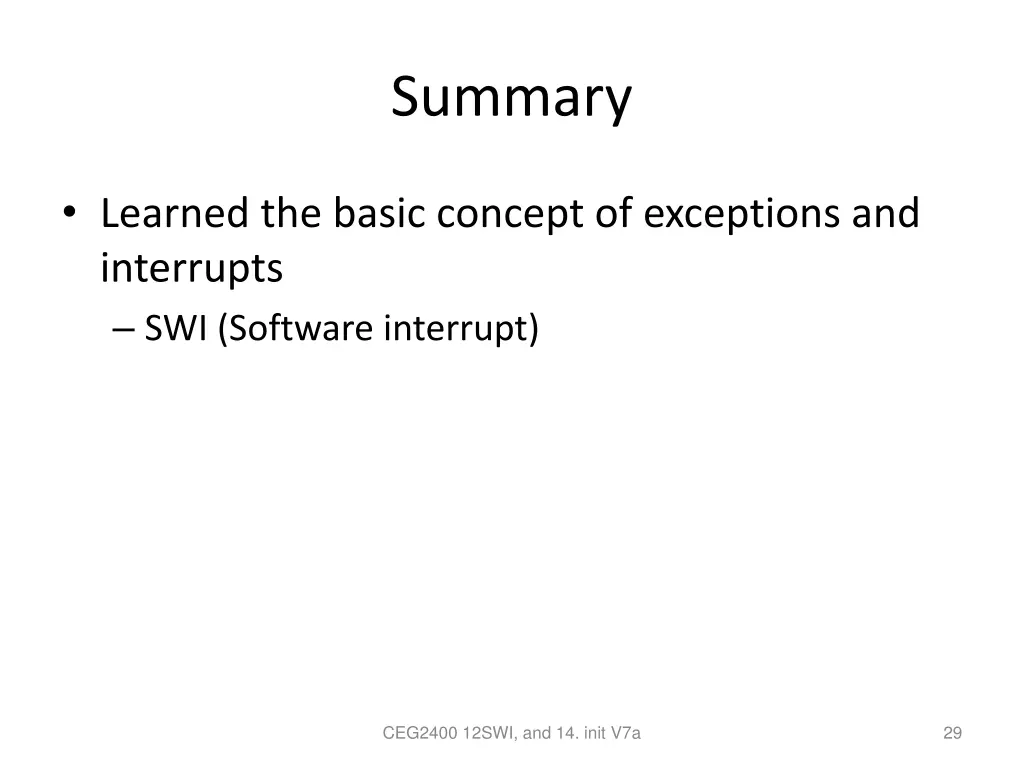 summary