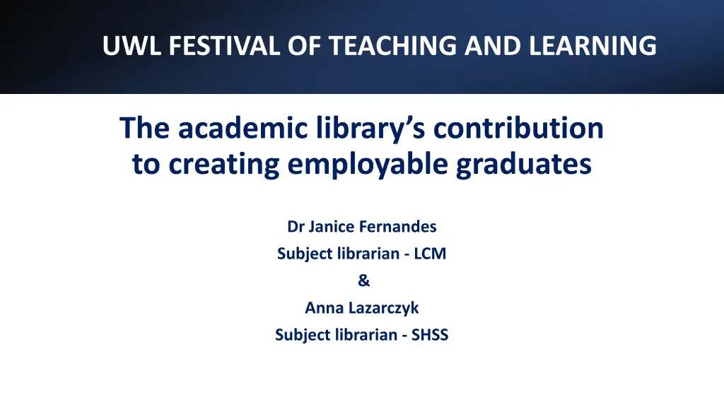 uwl festival of teaching and learning