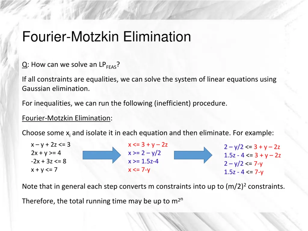 fourier motzkin elimination