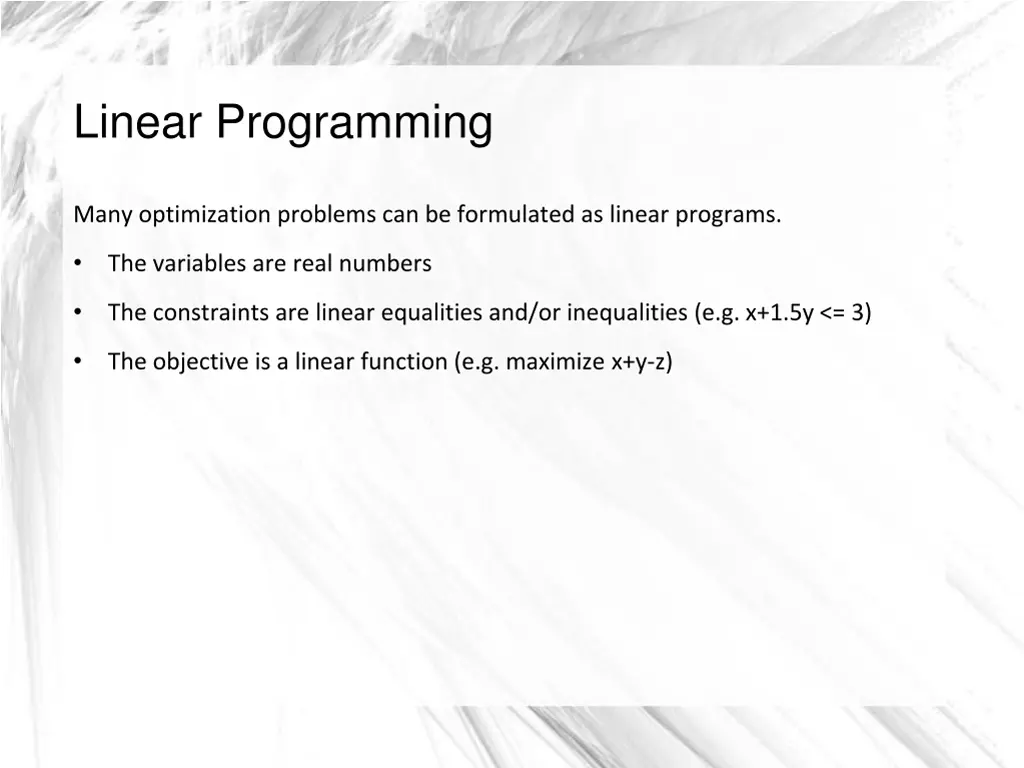 linear programming 1