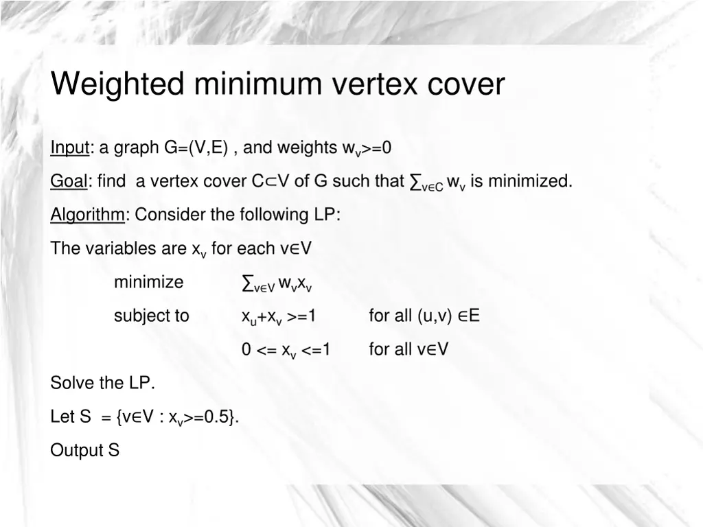 weighted minimum vertex cover 2
