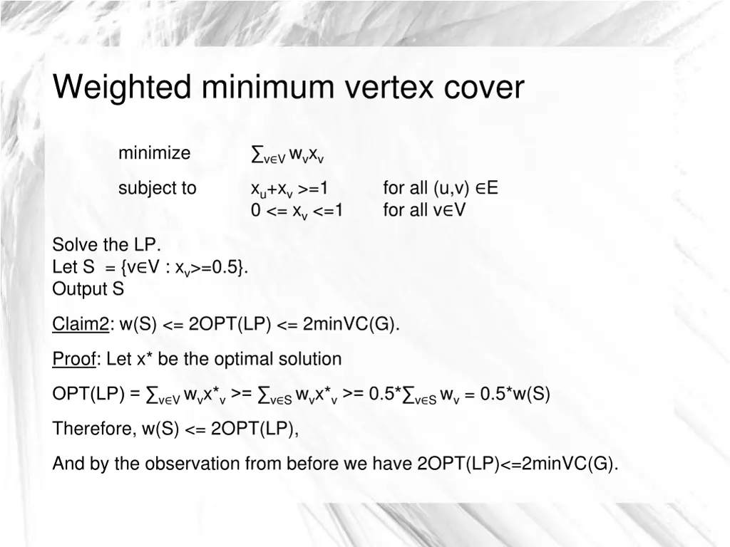 weighted minimum vertex cover 5