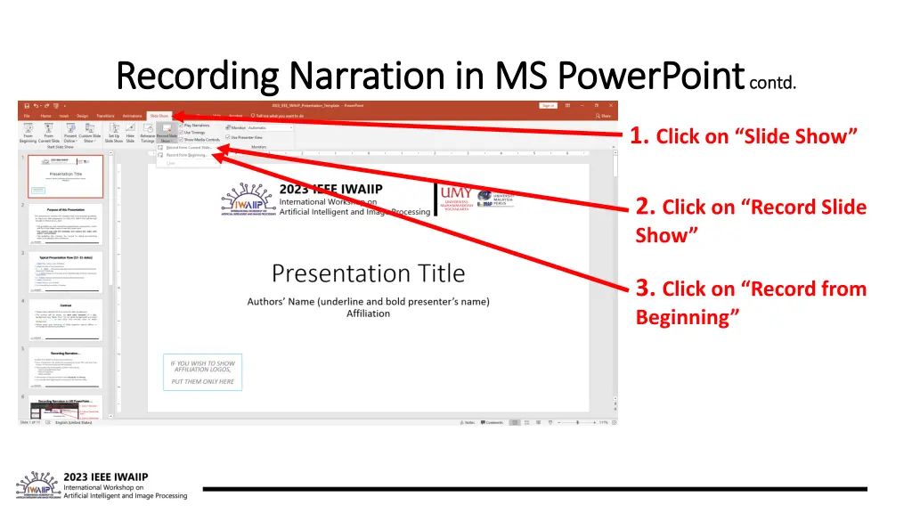 recording narration in ms powerpoint recording