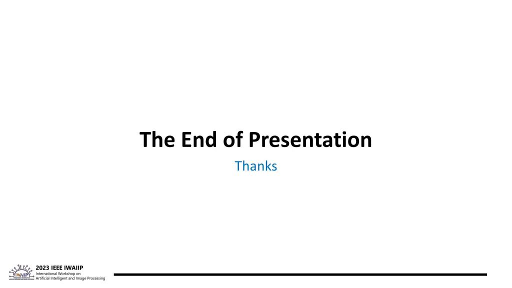 the end of presentation thanks